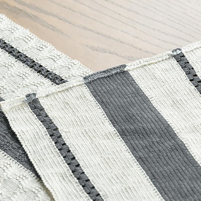 Artoid Mode Dark Green Rustic Woven Table Runner 12x72 Inch | Holiday Farmhouse - Image 5