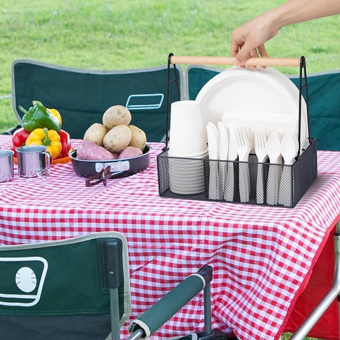 Paper Plate Organizer with Handle - Image 2