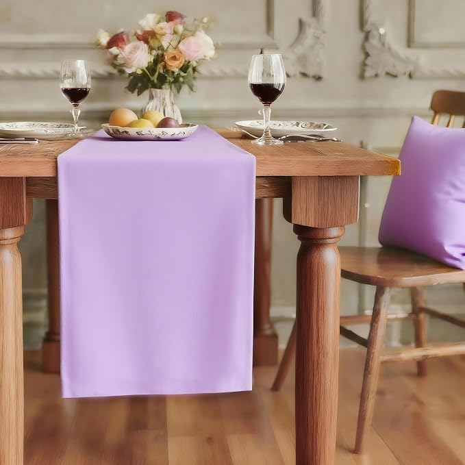 FOLINS&HOME Lavender Waterproof Decorative Table Runner 48 Inches Long | 210GSM by FOLINSHOME