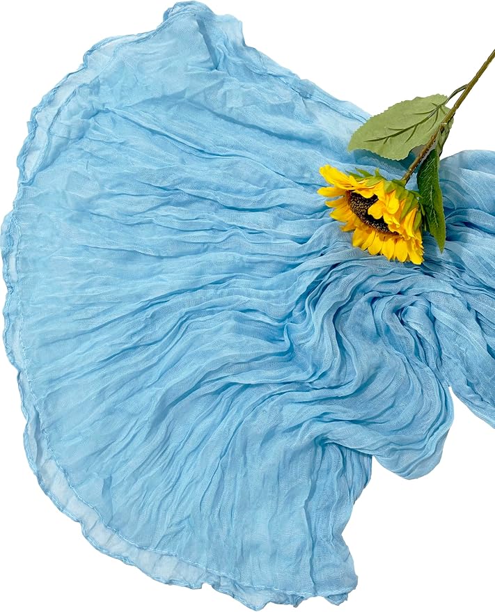 6Pack Baby Blue Cheesecloth Table Runner 20 x 120 inch Gauze Table Runner | - Image 5
