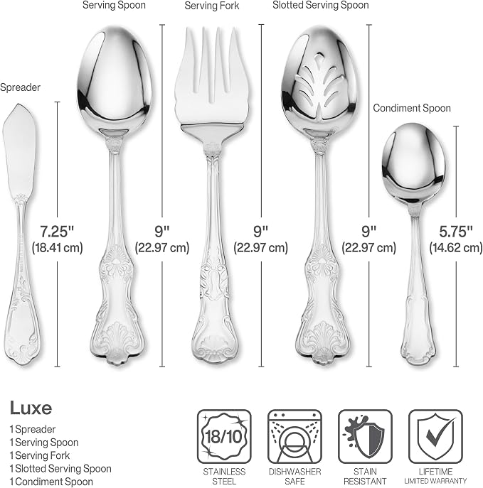 Wallace Hotel 77-Piece Flatware Set, 18/10 Stainless Steel Silverware Set - Image 3