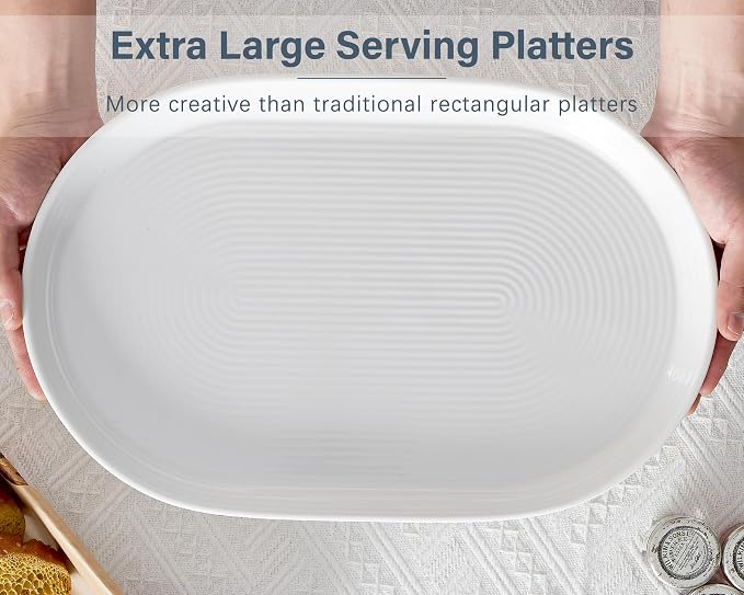 ONEMORE 16 Inch Ceramic Serving Plates - Image 7