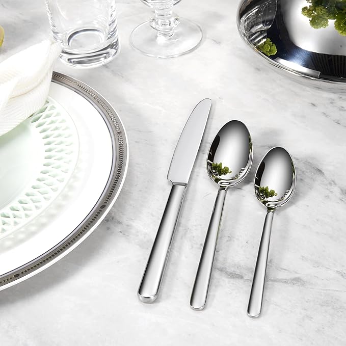 Premium Aline 8-Piece 6.4-Inch Teaspoon Set | 18/10 Stainless Steel Teaspoons; - Image 8