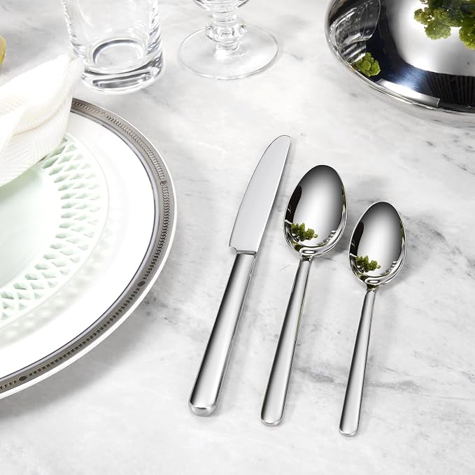 Premium Aline 4-Piece 6.4-Inch Teaspoon Set | 18/10 Stainless Steel Teaspoons; - Image 6