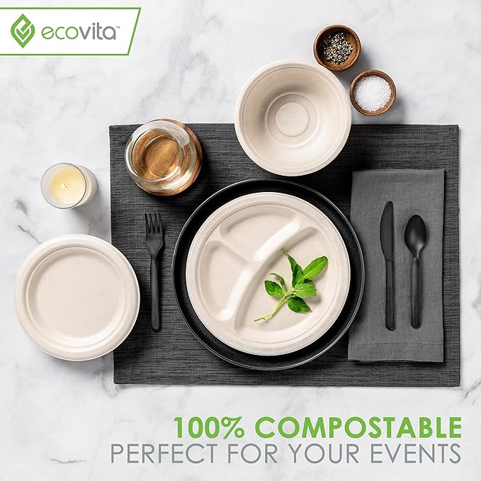 100% Compostable Paper Bowls – 150 Disposable Bowls Eco Friendly Sturdy Tree - Image 6