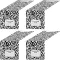 4 Pcs Composition Notebook Table Runner 71 x 13 Inch Preschool Back to School by Breling