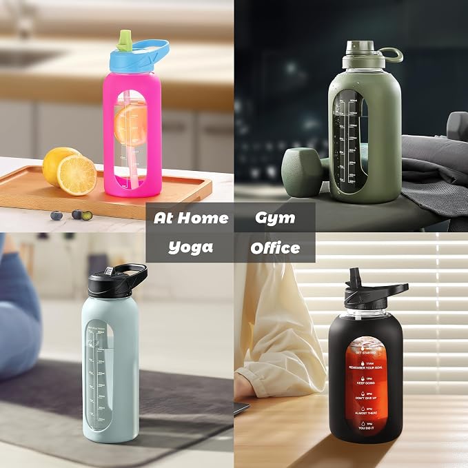 CIVAGO 64 oz Glass Water Bottle - Image 7