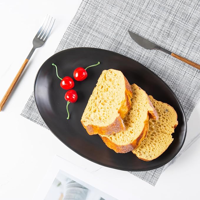 Ceramic Serving Platters, Serving Plates, Matte Black - Image 5