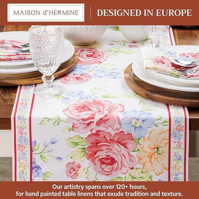 Maison d' Hermine Table Runner 100% Cotton 14.50" x 72" | Table Runners 72 - Image 2