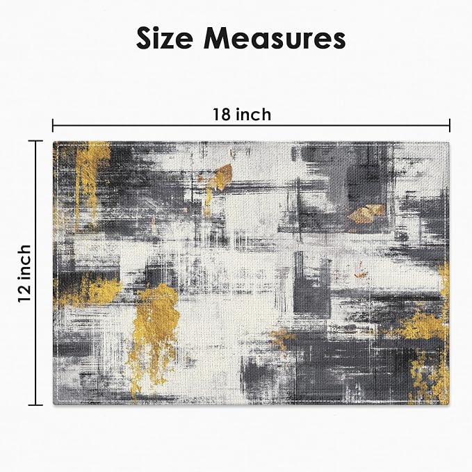 Emvency Farmhouse Placemats Set of 4, 12x18 Inch - Image 2