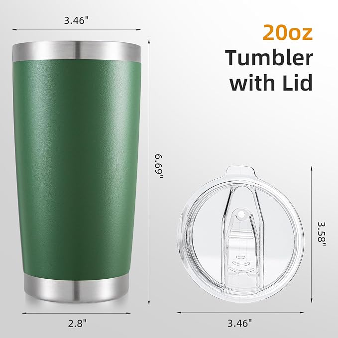 20 oz Tumbler with Lid Stainless Steel Insulated Tumblers, 1 Pack | Leak Proof - Image 5