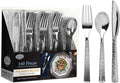 Plastic Cutlery Silverware Extra Heavyweight Disposable Flatware, Full Size by Lillian