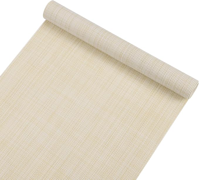 SHACOS Woven Vinyl Table Runner PVC Table Runners 12 x 54 inch Wipeable Plastic - Image 8