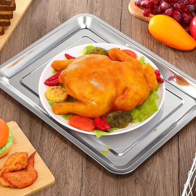 Funnymoom 12 Pack Stainless Baking Sheet Cookie Pans 18 x 13 x 0.8 Inch Metal - Image 7