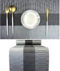 PIGCHCY Elegant Placemats with Matching Table Runner, Washable Durable Vinyl by PIGCHCY