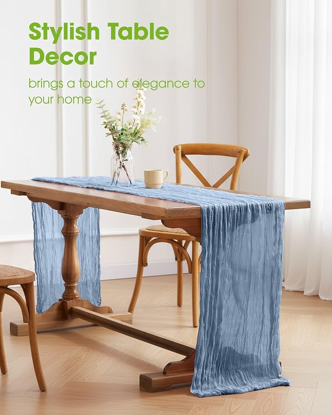 Pureegg 2-Pack Cheese Cloths Table Runner, Baby Shower, Wedding and Farmhouse - Image 2
