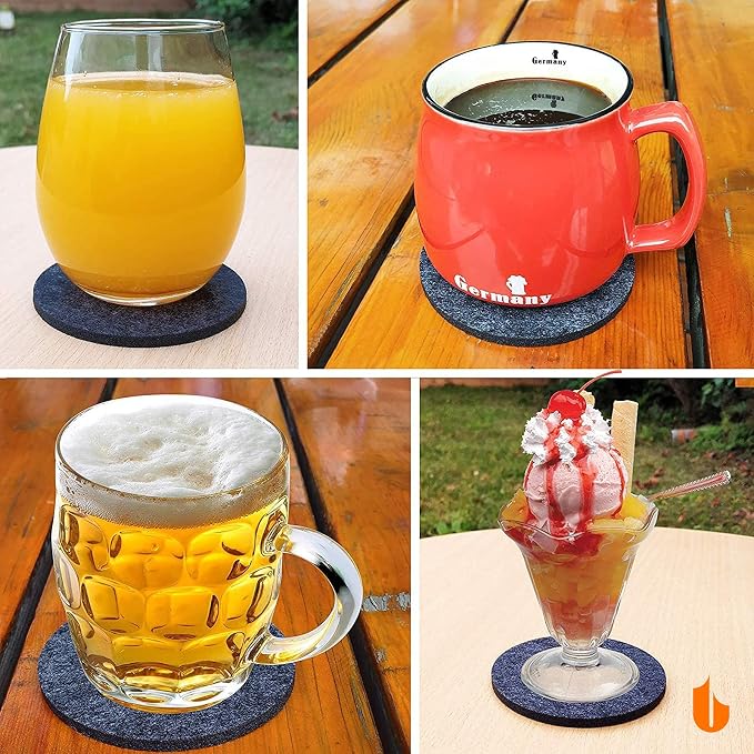 Urbanstrive 4 PCS Coasters Absorbent Felt Coasters - Image 5