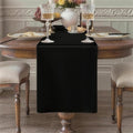 Black Table Runner, Waterproof Washable Runners 72 Inches Long | Reusable 12x72 by KAIPHO