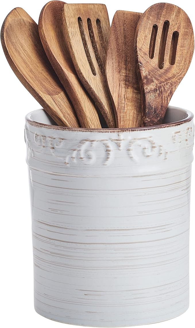 Pfaltzgraff Trellis Utensil Crock, 7x6 inch - Image 6