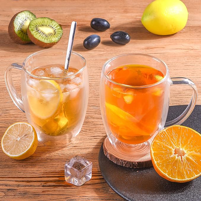 Double Wall Glass Coffee Mugs, 12 Oz Clear Coffee Mugs - Image 5