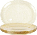 6Pack Gold Glitter Plastic Serving Trays Serving Platters by WDF