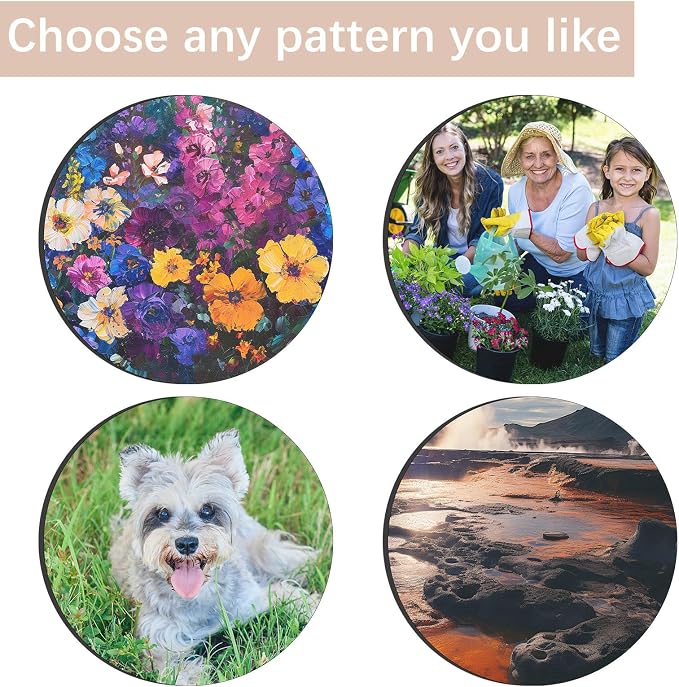 50 PCS Sublimation Coasters Blanks Bulk, 4x4 Inch Round Blank Cup Mat Rubber - Image 6