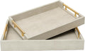 SwallowLiving Set of 2 Shagreen Serving Tray by SwallowLiving