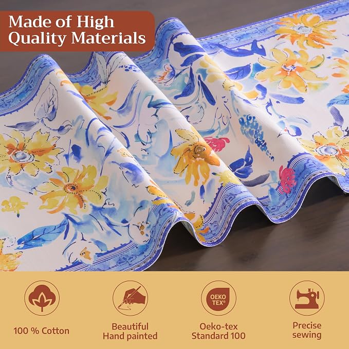 Maison d' Hermine Table Runner 100% Cotton 14.50" x 72" | Table Runners 72 - Image 3