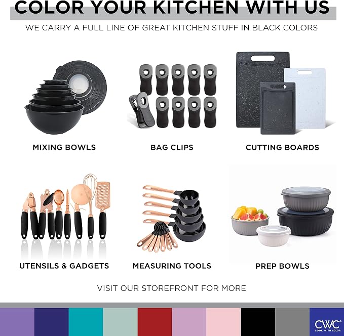 COOK WITH COLOR Mixing Bowls with TPR Lids - Image 9