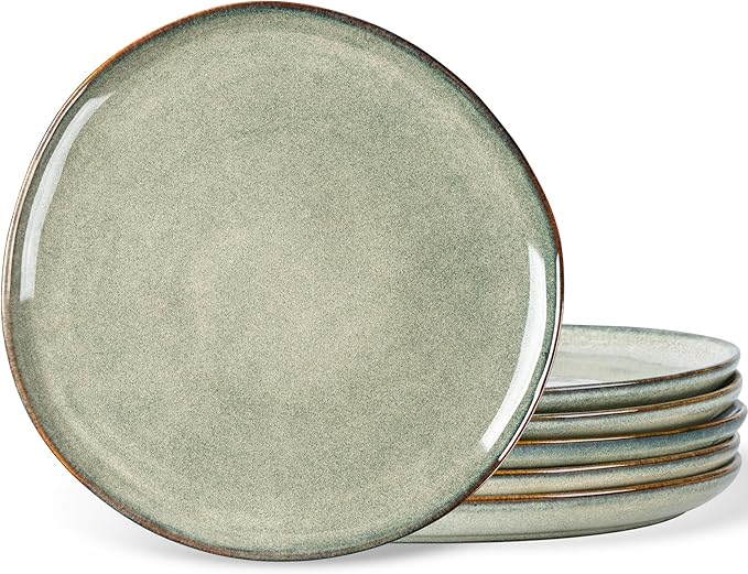AmorArc Ceramic Plates Set of 6, 8.5 Inch Stoneware Small Dinner Plates Set | by AmorArc