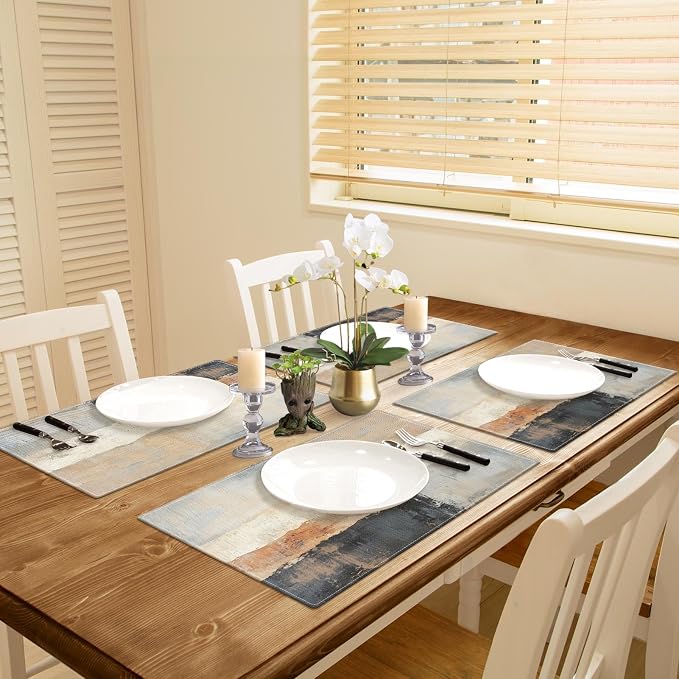 Emvency Farmhouse Placemats Set of 4, 12x18 Inch - Image 5