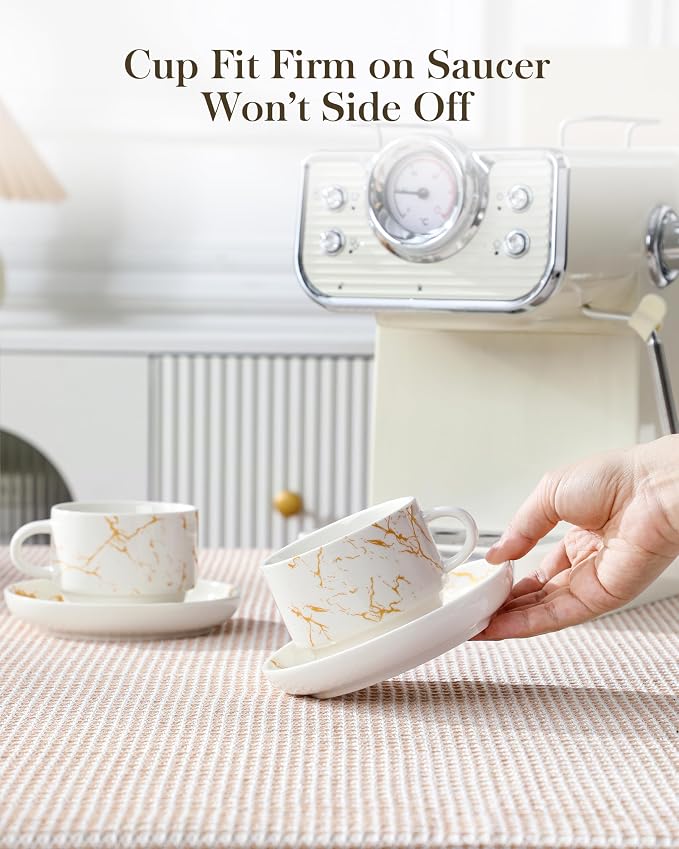 MALACASA 8 OZ Porcelain Espresso Cups - Image 7
