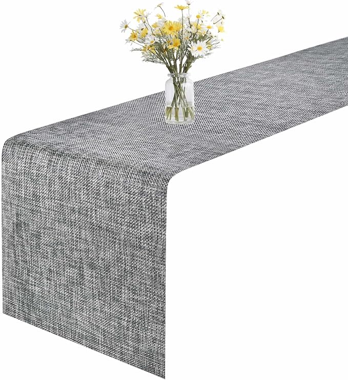 GIVERARE Table Runner, 12x72in Heat-Resistant Woven Vinyl Long Tabletop by GIVERARE