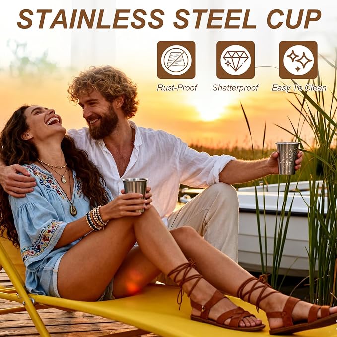 uxcell 2 Pcs Stainless Steel Cups, 10oz/300ml Metal Cups Double Wall Tumbler - Image 4