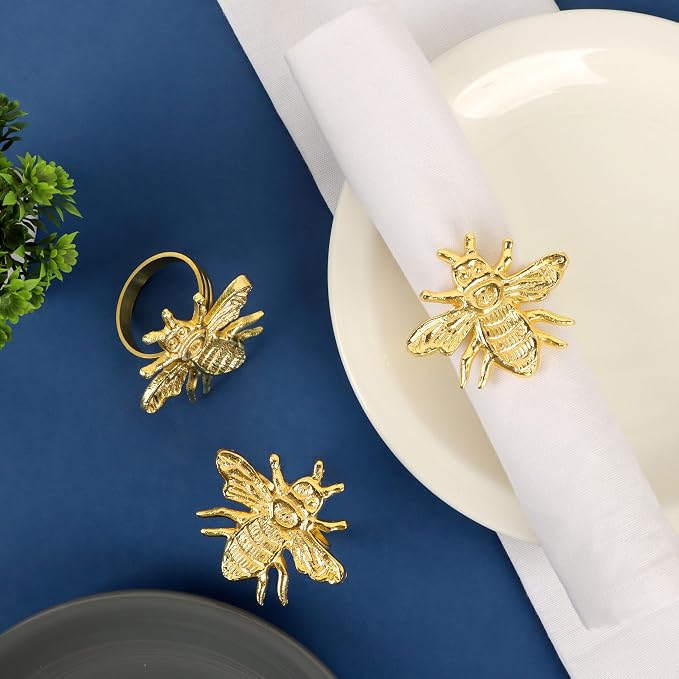 ALPHA Living HOME Decorative Bee Napkin Rings - Image 2