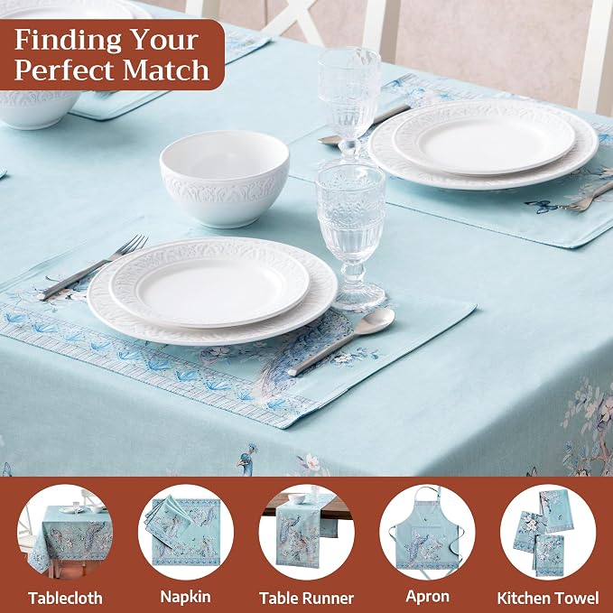 Maison d' Hermine Placemats Set of 4 Reusable 100% Combed Cotton | Cloth Place - Image 7