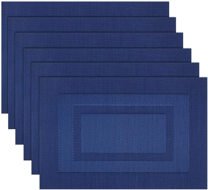 PIGCHCY Placemats, Washable Woven Vinyl Placemats by PIGCHCY