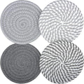 4.8 inch Drink Coasters Set of 4, Cotton Woven Coasters by HIYALOT