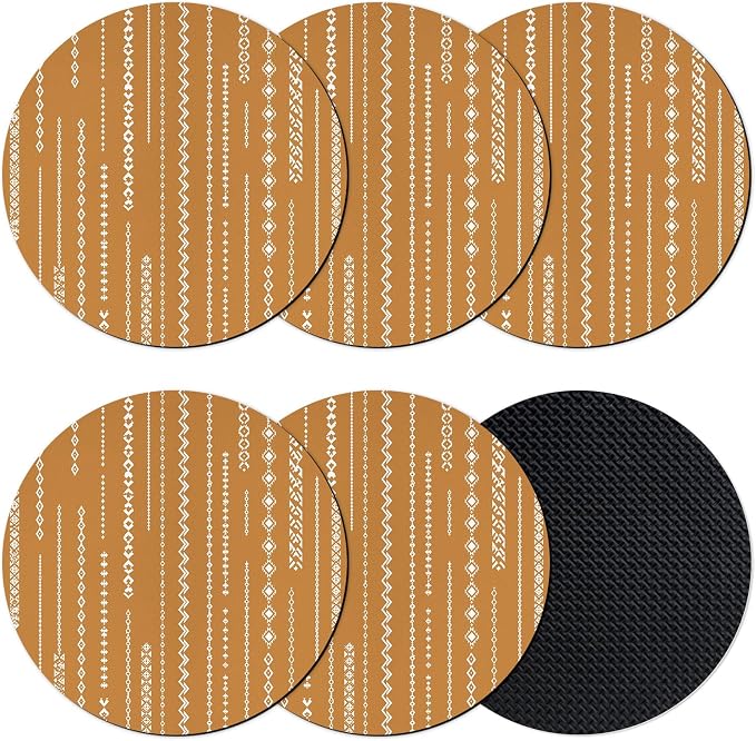 Vintage Simple Coasters Set of 6, Absorbent Coasters by Unknown