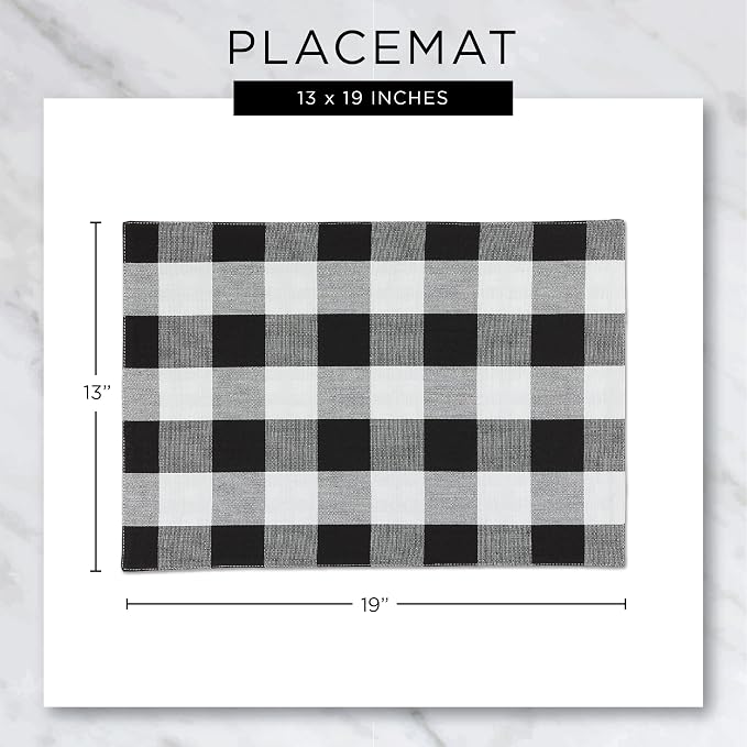 DII Variegated Tabletop Collection, Placemat Set3x19, Light Blue, 6 Piece - Image 5