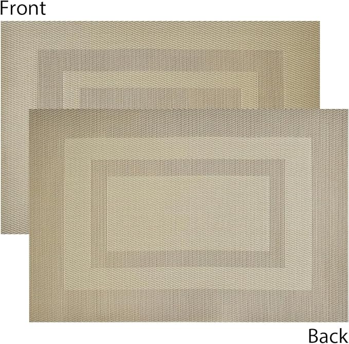 PIGCHCY Placemats Heat Resistant Non Slip Plastic Table Mats Washable Easy to - Image 3