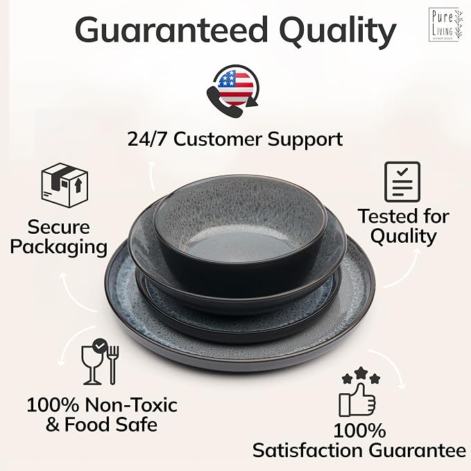 16 Piece Stoneware Dinnerware Set - Image 8