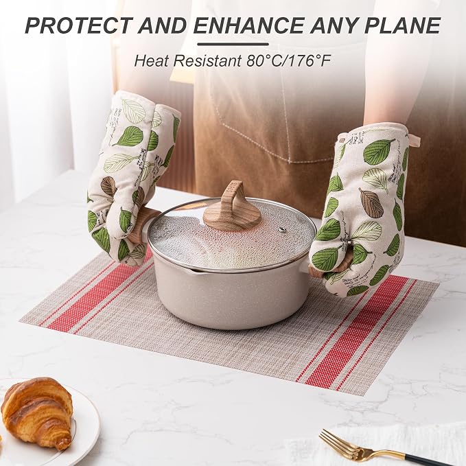 Placemats Set of 4 Washable Indoor | Outdoor Vinyl Place Mats - Image 3