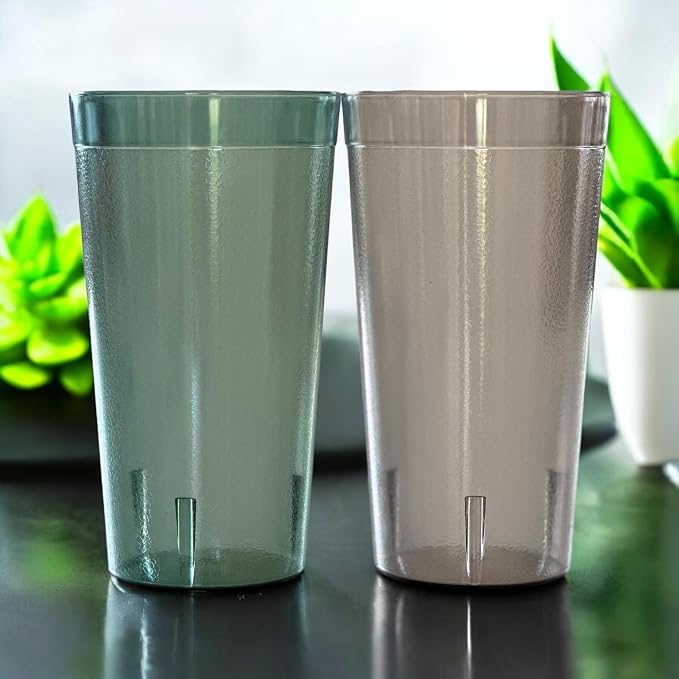 Oojami Set of 24 Plastic Tumblers, 20-Ounce Reusable Cups, BPA-Free & - Image 6