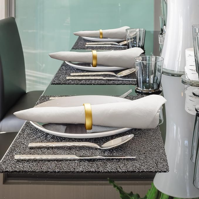 10 Pcs Stainless Steel Napkin Rings Metal Napkin Ring Holders Fall Thanksgiving - Image 5