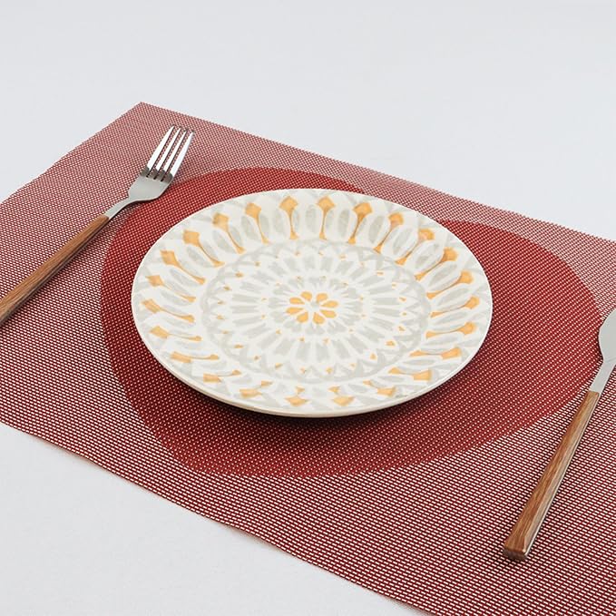Placemats Set of 6 Washable Indoor | Outdoor Vinyl Place Mats - Image 7