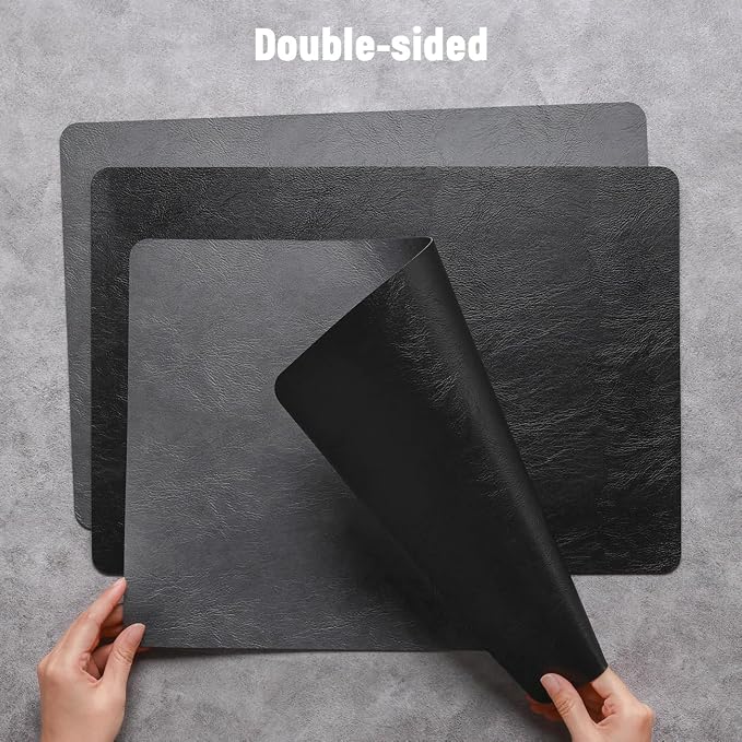 Vinyl Placemats Set of 6, Dual Sided Place Mats - Image 2