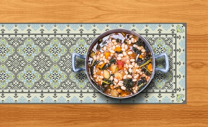 Heat Resistant Table Runner, 39 x 12 Inch -Victoria Design | Protects - Image 2