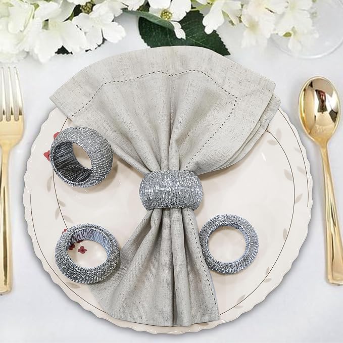 Lightnpro Beaded Napkin Ring Set of 12 - Image 4