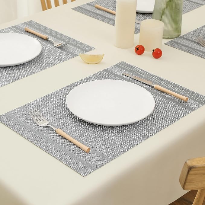 Leetaltree Lunar Grey Placemats Set of 6 - Image 8